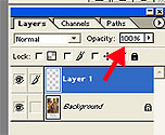 Layers tab in Adobe Photoshop