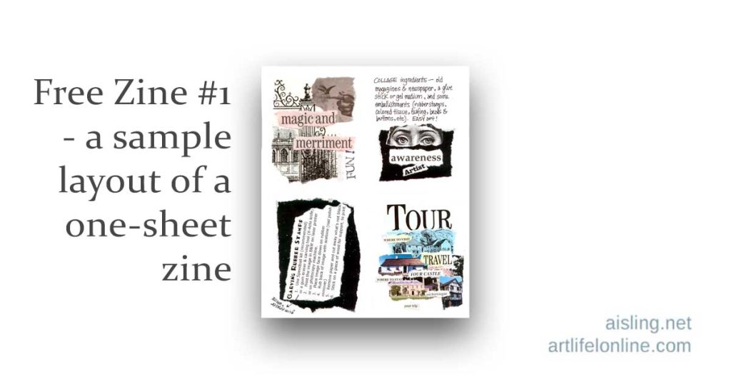 Free zine #1 - just a sample layout for a one-sheet zine
