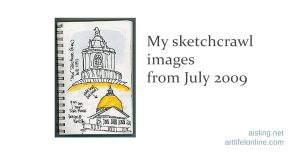 Boston sketchcrawl photos and sketches, July 2009