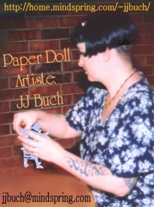 JJ Bush holding a small paper doll (older photo)