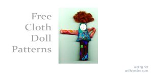 Free cloth doll patterns from Aisling D'Art.