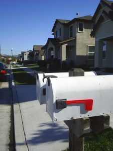 mailboxes in a row