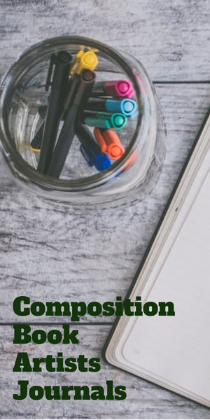 Using composition books as artists journals