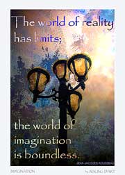 Online picture of a free poster and ATC - Imagination by Aisling D'Art