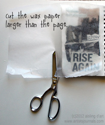 How to cut wax paper for art journaling