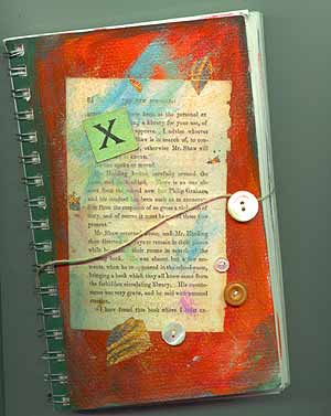 Mixed media art journal cover