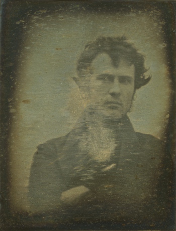 Robert Cornelius, self portrait, ca. 1839. Courtesy Library of Congress.