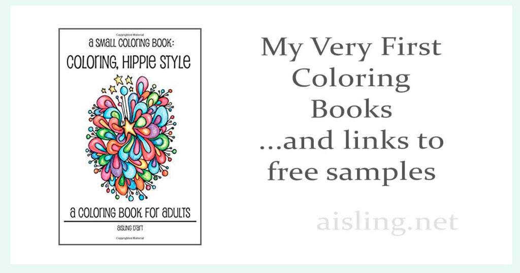 My very first coloring books, and links to free sample coloring pages