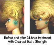 clearasil - a fix for barbie green ears