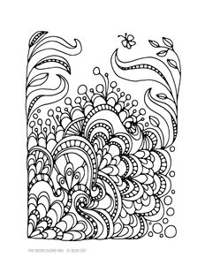 garden-y coloring page -- free download