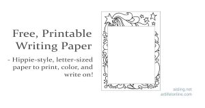 Free, hippie-style writing paper