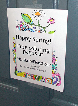 Free coloring pages and writing paper.