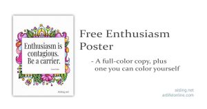 Free enthusiasm poster in full color & black-and-white