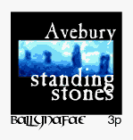 An artistamp - an artist's stamp - faux postage - Avebury standing stones