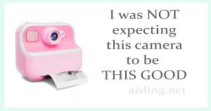 A pink kiddie camera, reviewed