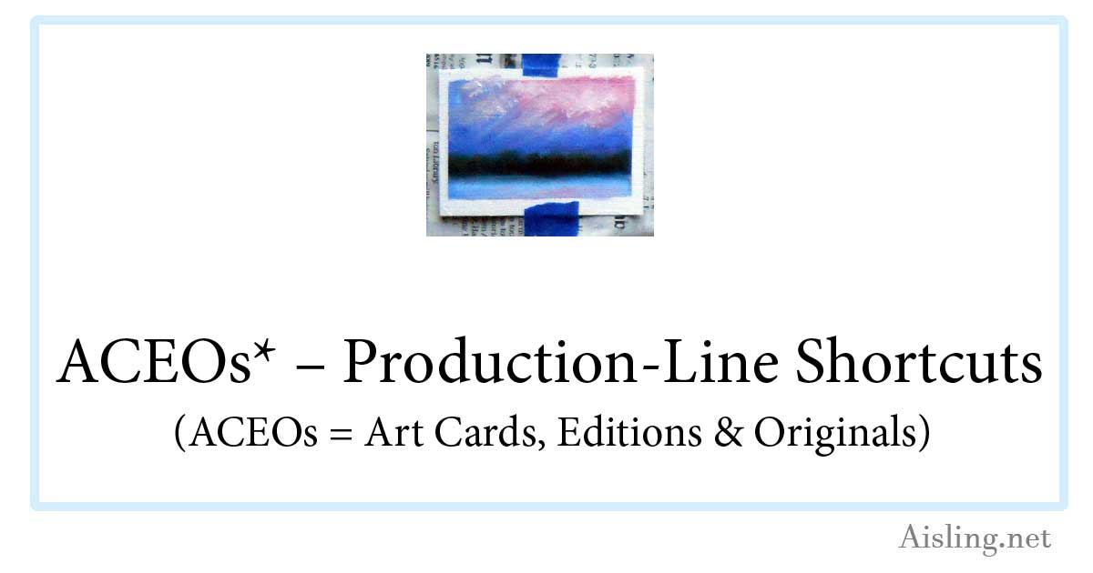 ACEOs - tips for making your own